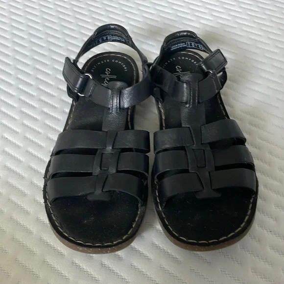 CLARKS COLLECTION BLACK LEATHER - Picture 1 of 9